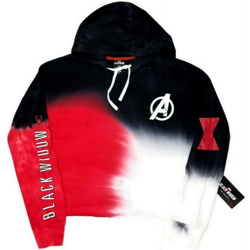 Her Universe Marvel Avengers Black Widow Plus Size Tie-Dye Girls Hoodie, Size: 1